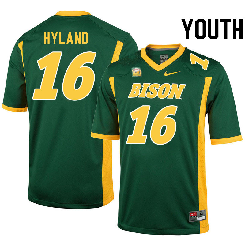 Youth #16 Isaac Hyland North Dakota State Bison College Football Jerseys Stitched-Green